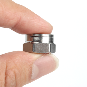 Mur baut pengunci otomatis baja tahan karat NF E 25-411 304 A2-70 serba logam, mur pengunci heksagonal berlubang ganda, mur pengunci heksagonal alur ganda - Product Image 2