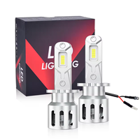 Phares LED H3 super lumineux pour voiture, ampoules LED 50W 5000lm CSP3570, refroidissement par ventilateur LED, phares LED H3 pour moto