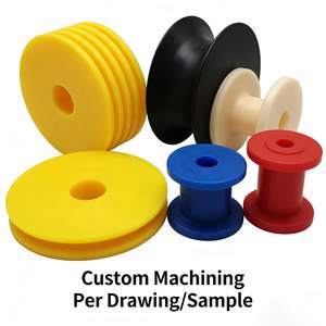 Rueda de polea de nailon personalizada con correa plana de cuerda, fabricante de rodillos de plástico, proveedores de poleas de nailon MC, polea con ranura en forma de U - Product Image 1