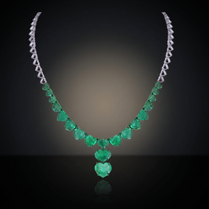 Luxury Women 925 Silver <b>Emerald</b> Cut Heart <b>Pendant</b> Necklace Wedding Fine Jewelry - Product Image 3
