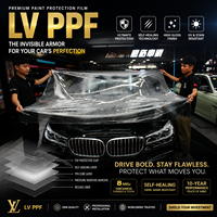 Film PPF extensible sans bulles, anti-corrosion, respectueux de la peinture, résistant aux déchirures, 6,5 mil, TPU brillant transparent, film vinyle pour voiture