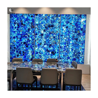 Azulejo de ágata azul de piedras preciosas brasileñas para iluminación trasera, accesorio de pared retroiluminado