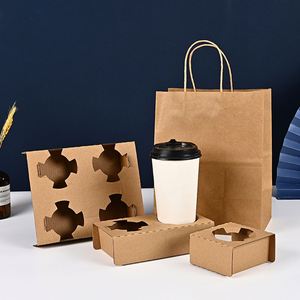 Bolsas de Compra de Papel Kraft Azul Oscuro Personalizadas, Material Biodegradable con Asa - Product Image 6