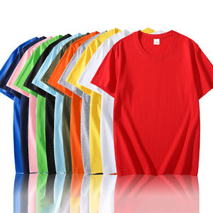 Camiseta Oversize de Algodón 100% Tejido, Manga Corta, Cuello Redondo, Color Liso, Anti-Pilling, Transpirable, Venta al por Mayor - Product Image 1