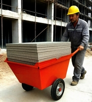 Camión de Carga Eléctrico Manual para Obras de Construcción, Transporte de Estiércol de Ganado y Manejo de Materiales