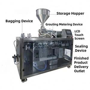 Machine de remplissage et d'emballage automatique pour sachets préformés de formes spéciales, pour eau, jus, huile nettoyante, liquides visqueux et pâte de tomate - Product Image 3