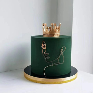 Decoración de <span class=keywords><strong>Pastel</strong></span> Acrílica con Líneas Faciales Simples, Arte Facial Minimalista de <span class=keywords><strong>Mujer</strong></span>, Tarjeta Decorativa - Product Image 2