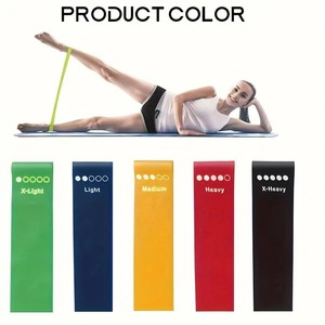Bandes de Résistance en Boucle pour Hanches et Squats, Lot de 5 Pièces, pour Fitness, Amincissement, Remodelage, Traction et Entraînement Yoga - Product Image 2