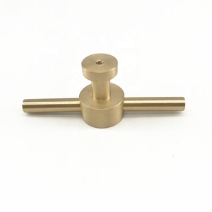 Xử lý và Knob Trung Quốc mlp27 đồ nội thất phần cứng Tủ Brass vàng rắn t kéo xử lý Knob - Product Image 6