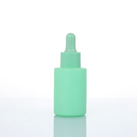 En stock flacon de sérum compte-gouttes en verre rouge givré mat haut de gamme de 30ml pour cosmétiques de soins de la peau flacon en verre de 1oz pour emballage