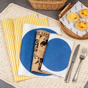 カスタム印刷ロゴ入り 生分解性 環境に優しい 木材パルプ 食品グレード 耐油 防水 オイルペーパー ベーキングペーパー 業務用 - Product Image 1