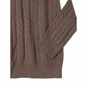 Nouveau 100% laine respirant hommes chandails hiver pull ample couleur unie col en v à manches longues personnalisé chandails tricotés pour hommes - Product Image 1