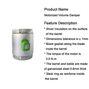 Aire acondicionado 24V HVAC actuador eléctrico por conducto de aire motorizado volumen amortiguador