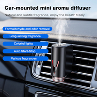 Diffuseur d'arômes intelligent portable et rechargeable pour voiture, désodorisant d'air, diffuseur d'huiles essentielles électrique USB ultrasonique sans eau