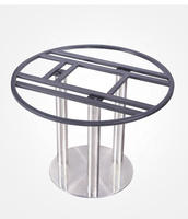 Support de table moderne en acier à quatre poteaux, design pliable, plateau en mélamine écologique pour restaurants et espaces commerciaux, 4 places