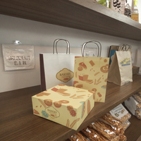 Boîtes à desserts personnalisables en papier kraft pour bonbons au chocolat et emballage de cadeaux Sacs en papier pour pizzas et courses Votre propre logo