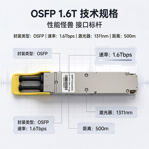 Émetteur-récepteur fibre optique Boliyang 1.6T OSFP 2DR4 500m pour commutateurs de centre de données - Product Image 5
