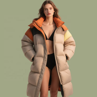 Veste parka pour femme en softshell matelassée de luxe, longue, de haute qualité, pour l'extérieur, duvet de canard 800FP, doudoune pour femme, manteaux pour femme