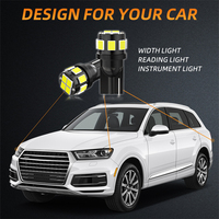 Ampoule LED Jiachi W5W T10 2835 12SMD pour éclairage de position et lecture, nouvelle ampoule de voiture à courant constant, faisceau à 360 degrés, en aluminium FPC
