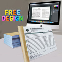 Facturadores Personalizados con Diseño Gratuito, Recibos Pequeños, Encuadernación de 2 o 3 Capas, NCR Triple para Negocios, 8.5 x 5.5, A4, A5, A6, Duplicados sin Carbón