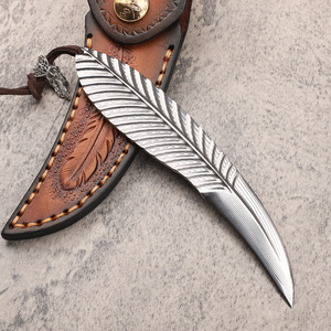 Nouveau style Couteau EDC VG10-Damascus en acier monobloc pour activités <span class=keywords><strong>de</strong></span> plein air, pêche, survie, collection, transport en voiture, livré en coffret cadeau - Product Image 2