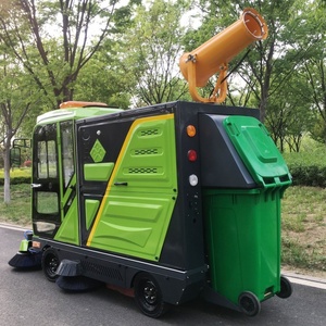 Nettoyeur de sols à quatre roues de 2300 mm, autoporté, électrique, <span class=keywords><strong>48</strong></span> V, machine de nettoyage de sols routiers, balayeuse équipée d'un seau suspendu - Product Image 5