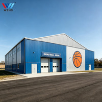 Pista de Baloncesto Personalizada, Estructura de Acero Insonorizada de Gran Envergadura, Pabellón Deportivo Interior Prefabricado para Entrenamiento