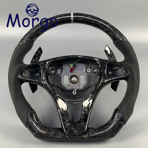 Accessoires de voiture <span class=keywords><strong>Volant</strong></span> en fibre de carbone forgé personnalisé pour Mercedes Benz W204 AMG Classe A CLA CLS GLA GLE 180 200 220 250 320 - Product Image 1