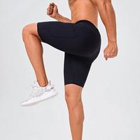 Short athlétique décontracté 2 en 1 et collants de compression pour hommes avec poches élastiques à la taille Séchage rapide et respirant