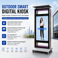 Kiosco Digital Inteligente para Exteriores Personalizado, Pantalla de Señalización Digital Legible Bajo la Luz Solar, Resistente al Agua IP65, Funcionamiento 24/7
