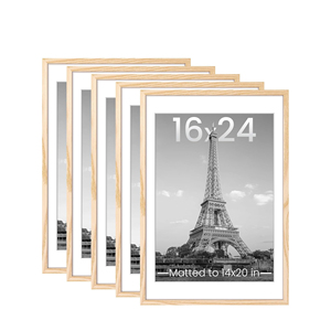 <b>Frames</b> Picture A4 & A3 Poster <b>Frame</b> for 6x8 Pictures <b>Black</b> Wood Picture <b>Frames</b> Set of 3 & 4 & 6 - Product Image 1