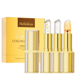 Hellokiss lipstik berubah warna, <span class=keywords><strong>Set</strong></span> 3 potong lipstik pelembab dan memperbaiki warna gelap musim gugur dan musim dingin Anti kering bersepuh - Product Image 2