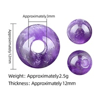 Offres Spéciales : Perles d'Améthyste Naturelle de 12 mm, Perles de Guérison en Cristal Faites à la Main pour Colliers DIY et Accessoires Vestimentaires