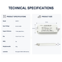 Fuente de Alimentación LED Impermeable IP67 - Transformador de Voltaje Constante de CA 100-240V a CC 12V para Iluminación de Espejos de Baño, CE RoHS