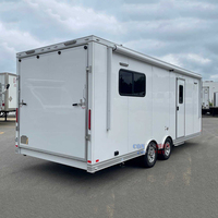 Bureau Conteneur Mobile sur Roues pour Chantier Extérieur de Construction, Caravane de Bureau