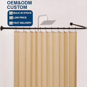 ราวแขวนฝักบัวรูปตัว L แบบ OEM ไม่หย่อนคล้อย ราวโค้ง <span class=keywords><strong>ราคา</strong></span>โรงงานโดยตรง สำหรับห้องน้ำ อ่างอาบน้ำ ราวแขวนเพดาน พร้อมอุปกรณ์เสริม - Product Image 1