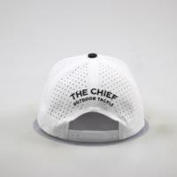 Casquette de baseball pour homme personnalisée, 5 panneaux, noire, structurée, avec patch en caoutchouc découpé au laser, perforations performantes, séchage rapide, casquette de sport pour papa