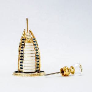Flacon de parfum vide en verre de 6 ml, en alliage de zinc métallique, pour huile de parfum Attar, design de l'hôtel Burj Al Arab à Dubaï, 06001 - Product Image 3