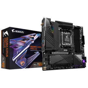 Nouveau GIGABYTE B650M <span class=keywords><strong>AORUS</strong></span> PRO AX PCIe4.0 M.2 Slot Gaming Desktop Carte Mère Support 7000 CPU DDR5 Ram AM5 <span class=keywords><strong>B650</strong></span> Carte Mère - Product Image 1