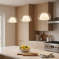 Luminaire suspendu LED en fer de style nordique moderne minimaliste, en verre cuivré, petit lustre pour restaurant, chambre à coucher, chevet, entrée, couloir