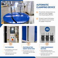 Machine d'emballage automatique électrique pour bagages d'aéroport avec balance pour aéroports et hôtels