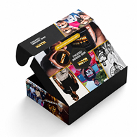 Boîte d'expédition en carton noir grand format pour vêtements, personnalisable avec logo imprimé, en carton ondulé pour l'emballage et l'expédition en gros