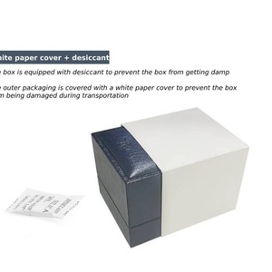 Wholesale Leatherette Paper Embossed Custom Logo Luxury Blue Rectangle Jewelry Box Buckle Closure YaNeng YSJB020 Valentine's Day - Product Image 6