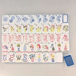 Fichas de Mahjong Americanas Plegables Portátiles de Lujo Personalizadas de 3 Capas con Diseño Acrílico Grabado Estilo Azul de Miss Darling - Product Image 2