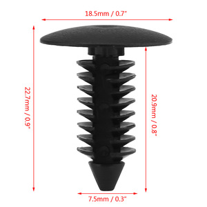 Rivets en plastique universels pour automobile 8 mm, clip de fixation pour pare-chocs, garde-boue, coffre - Product Image 1