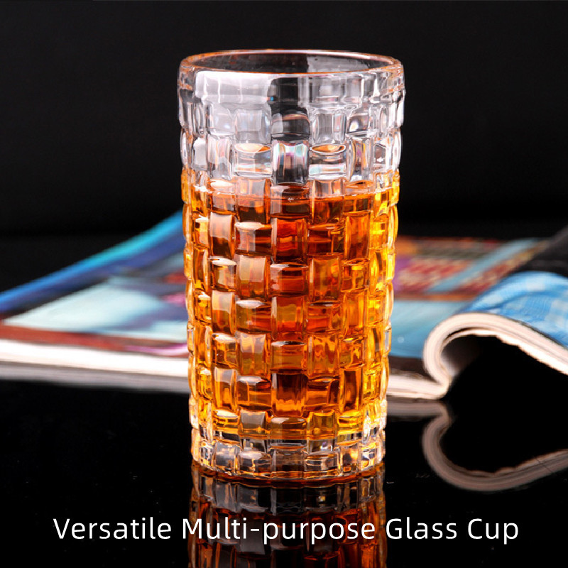 transparent rattan water cup-Tall glass