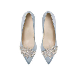 Fabricante personalizado 2026 diseñador tacón de aguja satén boda bombas señoras verano satén boda <span class=keywords><strong>zapatos</strong></span> creación <span class=keywords><strong>novia</strong></span> - Product Image 3