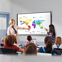 Panel datar Digital sekolah 55 inci, layar LCD interaktif papan putih pintar untuk Ruang Rapat & tampilan kelas