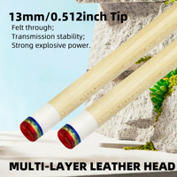 Tongkat Biliar Pink Panther Kelas Atas - Promo Terbatas - 58.1 inci, Tongkat Terpisah 1/2 dengan Ujung 13mm, Kayu Maple