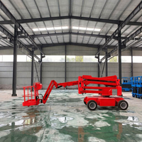Plataforma Elevatória Articulada Telescópica HXT para Cargas Pesadas em Estaleiros, 12m, Estrutura de Aço, Plataforma Profissional para Trabalho em Altura
